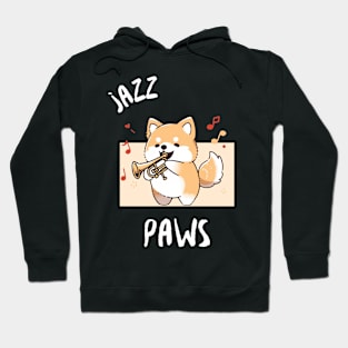 Jazz Paws Shiba Inu Trumpet Hoodie